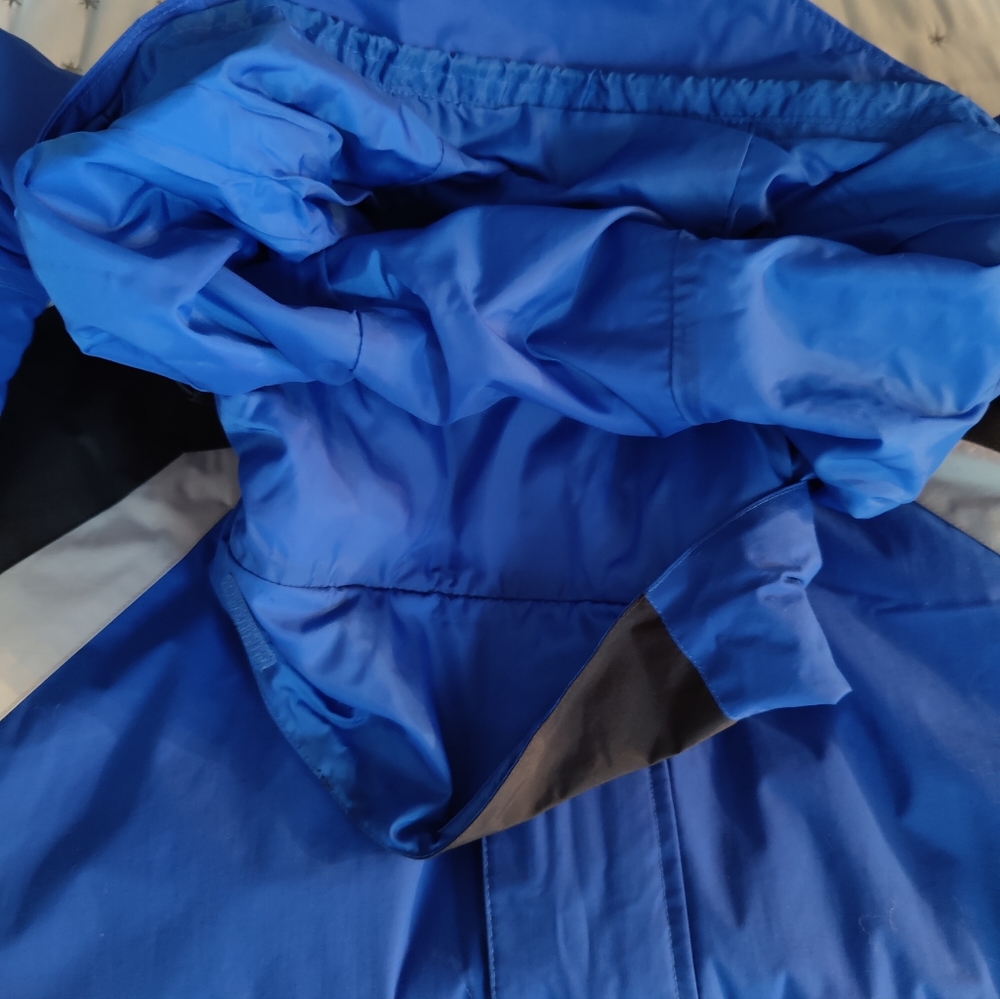 Columbia Goodfair Mens Blue Black Core Interchange Windbreaker Hooded Sz L - Picture 15 of 16